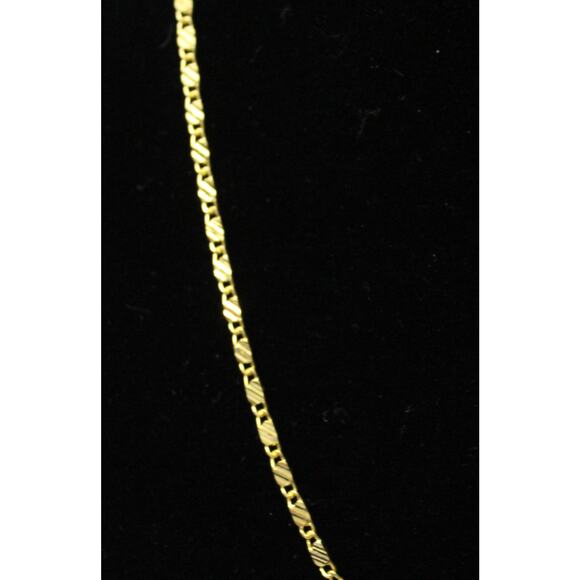 24 Inch Long 18K Gold Plated Scroll Chain Necklace - Picture 4 of 4